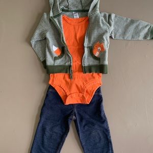 Carter’s 24 Month pants, Onesie tshirt & sweater Set.